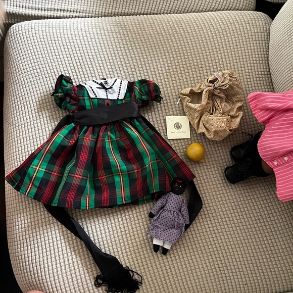 American Girl Doll in Pink Striped Dress with Blue Hat - Picture 5 of 7